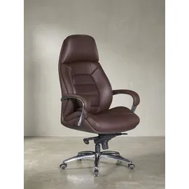 KADIMA DESIGN Chefsessel Echtleder Braun