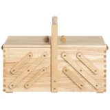 Prym Nähkorb hellbraun Grösse L, 45 x 23 x 28 cm, Holz, Nähzubehör, Braun