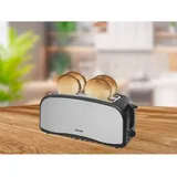 Langschlitztoaster Edelstahl 6 Stufen, Automatische Abschaltung 1400 Watt
