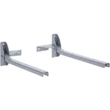 Sauvic Faltbare Wäscheleine für die Wand - Grau - One Size