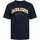 Jack & Jones PlusSize T-Shirt JJECALEB VARSITY TEE SS O-NECK NOOS PLS mit Logobranding blau XXXL (62/64)