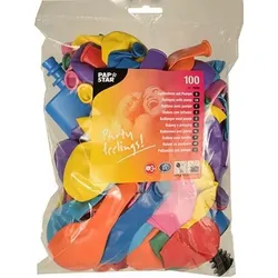 Papstar 500 Luftballons mit 5 Pumpen Ø 22 cm farbig sortiert