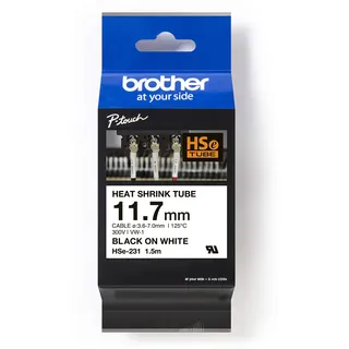 Brother HSe-231E schwarz auf weiß 11,2mm x 1,5m