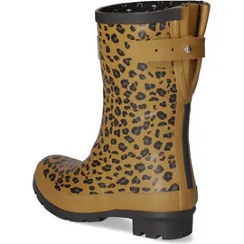 rajn Damen Gummistiefel LEOPARD Beige Synthetik, Größe:39, Farbauswahl:braun-Kombi - 39