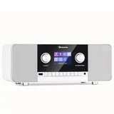 Auna Radio für Küche & Bad, Aufladbares DAB-Radio, DAB Plus Radio mit Bluetooth, Radio Batteriebetrieben mit DAB/DAB+/FM, TFT Display, Wecker, 5h Betrieb, Retro-Radio Klein, Radio mit Netzstecker 15W