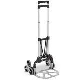 Juskys Treppensackkarre klappbar & bis 80 kg - Alu Mini Sackkarre für Treppen - Handschuhe & Seile