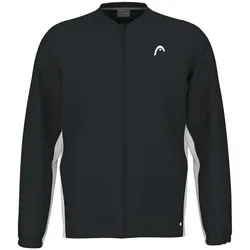 Head Tennisjacke Breaker Full Zip 2024 (Moisture Transfer Microfiber Technologie) schwarz/weiss Herren
