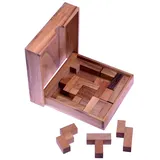 Logoplay Square Puzzle - Pentomino Lernspiel aus Holz mit 12 Bausteinen