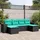 vidaXL Gartensofa-Set 6-tlg. schwarz