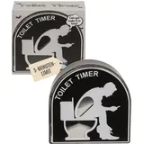 Out of the blue Toiletten Sanduhr Timer – 5-Minuten WC-Timer als Scherzartikel – witzige Sanduhr für Bad & Gäste-WC – kompaktes Zeitmanagement ca. 9,5 x 9 cm