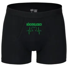 multifanshop Mönchengladbach - Herzschlag Boxershorts Schwarz / Grün XXL 2er Pack