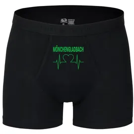 multifanshop Mönchengladbach - Herzschlag Boxershorts Schwarz / Grün XXL 2er Pack
