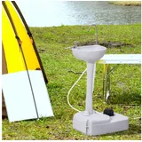 Outsunny Camping Waschbecken Grau