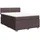 vidaXL Boxspringbett mit Matratze Dunkelbraun 140x200 cm Stoff