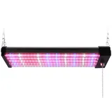 BlingBin Pflanzenlampe Vollspektrum LED Wachstumslampe LED Grow Lampe Pflanzenleuchte, Vollspektrum Hydrokultur Wachstumslampe mit Zugkettenschalter, LED fest integriert, Vollspektrum, Pflanzenwachstumslampe für Zimmerpflanzen 20 W 30 cm (4 Reihen) silberfarben 10 cm x 30 cm