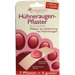 CARNATION Hühneraugen-Pflaster 5+5 gratis 10 St Pflaster