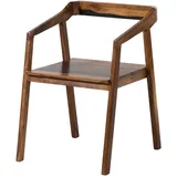 Massivmoebel24 Stuhl Sheesham 45x51x76 dunkelbraun lackiert ancona #200