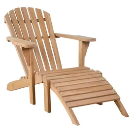 Mr. Deko Adirondack Sessel 2 Stück 59 x 59 x 108 cm beige