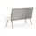 B&D home Sitzbank Paul Grau 140 x 90 x 63 cm