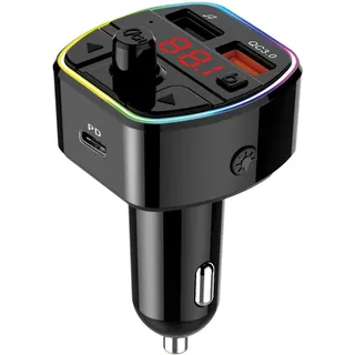 Maxtrack MT2L Bluetooth FM Transmitter Auto, Bluetooth Adapter Transmitter für Auto Radio, Auto Ladegerät mit PD20W und QC3.0 Ladeanschluss, Freisprechfunktion, Siri&Google Assistant Unterstützung.