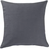 Erwin Müller Deko-Kissenhülle, Kissenbezug Uni, Krefeld anthrazit Größe 40x40 cm - fleckabweisend, schmutzunempfindlich und leicht zu reinigen, Leinen-Optik (weitere Farben)