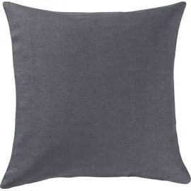 Erwin Müller Deko-Kissenhülle, Kissenbezug Uni, Krefeld anthrazit Größe 40x40 cm - fleckabweisend, schmutzunempfindlich und leicht zu reinigen, Leinen-Optik (weitere Farben)