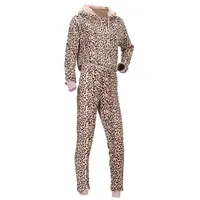 Morethansocks - Hausanzug Damen - Leopardenmuster - Rosa - Größe S/M - Jogginganzug Damen - Hausanzug Damen Erwachsene Fleece - Hausanzug Damen Erwachsene - Hausanzug - S-M