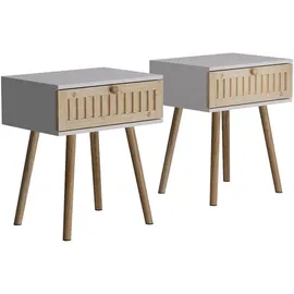 Vicco Nachttisch, Holk, 40 x 47 cm 2-er Set