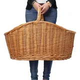Dekoleidenschaft Einkaufskorb Maxi aus Weide 49 x 68 x 47 cm braun