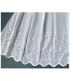 WECKBRODT Gardine »Freising«, (1 St.), echte Stickerei, Lochstickerei, Voile, halbtransparent, Bordüre, Store Weckbrodt weiß