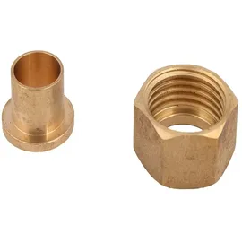 Schlösser Armaturen Wasserzählerverschraubung zum Löten 15 mm x 3/4" IG, - flachdichtend (2 Stück)