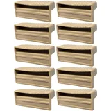 cyclingcolors 10x Lattenhalter Monolatte 63 x 8 mm Kunststoff für Lattenrost Holzrahmen Bett Endkappen Befestigung Lasche Klammer Schraube, beige
