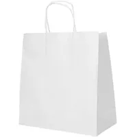 Papstar Papiertüten 88846, weiß, 25 Tragetaschen, Papier 25 Stück