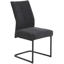 MID.YOU Schwingstuhl-Set Dagmar, anthrazit Metall, Textil, eckig, C-Form, 50x65x99 cm mit Griff, Esszimmer, Stühle, Esszimmerstühle, Esszimmerstühle-Set