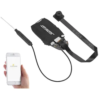 Somikon Full-HD-Micro-Einbaukamera mit Bewegungserkennung, WLAN: & App