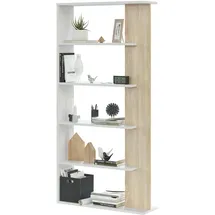 Loungitude Bücherregal 90 x 25 x 180 cm Weiß