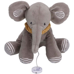 Sterntaler Spieluhr Elefant Eddy, Grau, Textil, 15x16x16 cm, unisex, Spielzeug, Babyspielzeug, Spieluhren