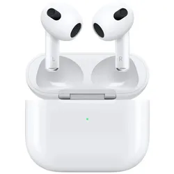 Apple AirPods (3. Generation) mit Lightning Ladecase, Kabellos, Anrufe/Musik, Kopfhörer, Weiß