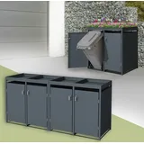 ML-Design Mülltonnenbox 264 x 80 x 124 cm anthrazit