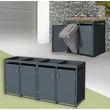 ML-Design Mülltonnenbox 264 x 80 x 124 cm anthrazit