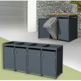 ML-Design Mülltonnenbox 264 x 80 x 124 cm anthrazit