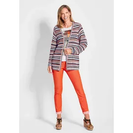 GOLDNER Luftige multicolore Strickjacke Weiß 19