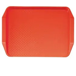 Cambro Polypropylen Fastfood Serviertablett mit Griffen rot 43x30cm