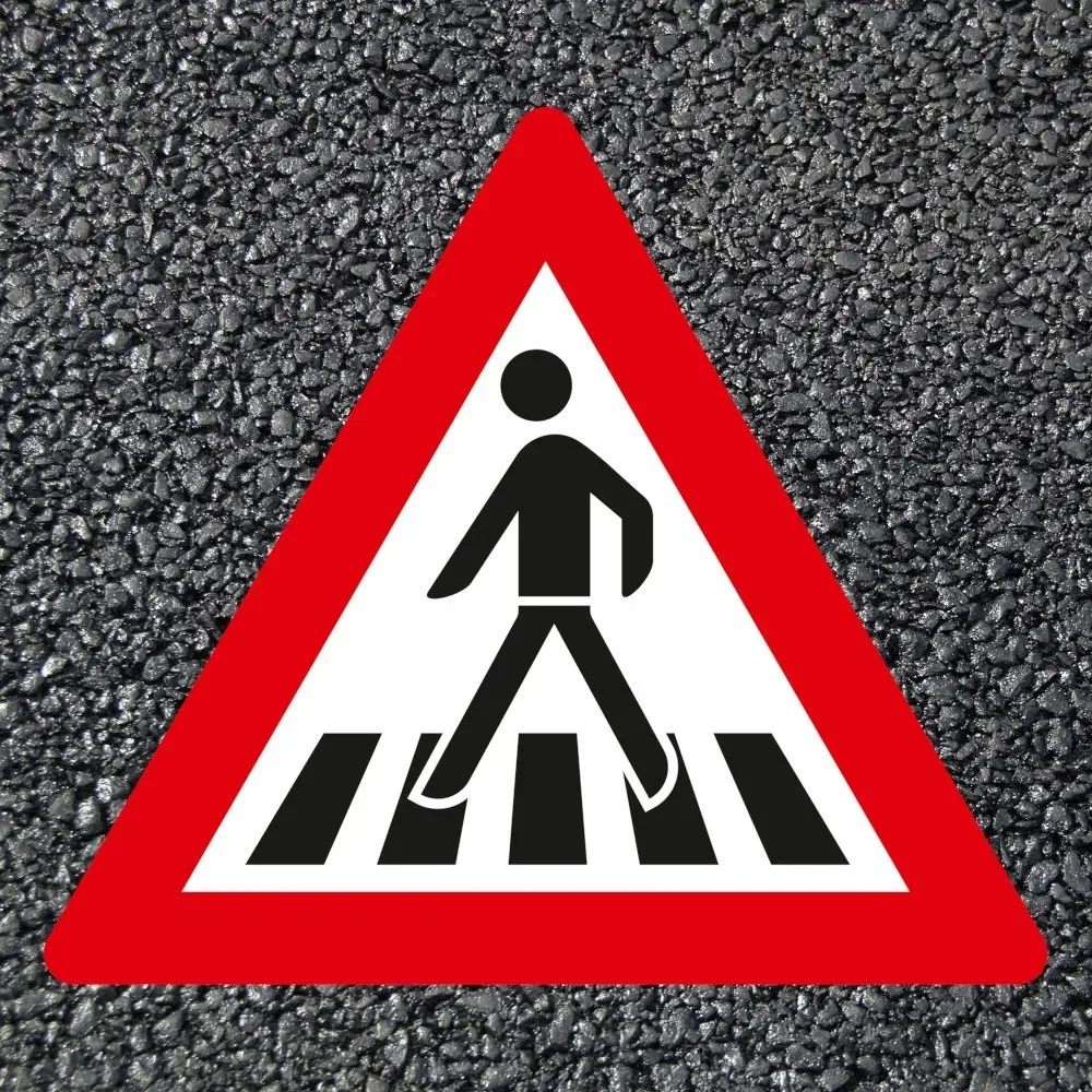 BORNIT Verkehrszeichen VZ 101-11 Fußgängerüberweg - 1200x2400mm