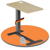 PureMounts PureMounts® Mobiler Beistell-Tisch höhenverstellbar, Höhenverstellbarkeit 64,0cm bis 99,9cm, bis zu 7kg Tragkraft, feststellbare Rollen, integrierter Getränkehalter, schwarz