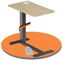 PureMounts PureMounts® Mobiler Beistell-Tisch höhenverstellbar, Höhenverstellbarkeit 64,0cm bis 99,9cm, bis zu 7kg Tragkraft, feststellbare Rollen, integrierter Getränkehalter, schwarz