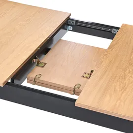 Beliani Esszimmertisch 80 x 74 x 80 cm braun/schwarz
