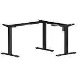 FlexiSpot E2L elektrisch höhenverstellbares Schreibtischgestell schwarz ohne Tischplatte, L-Form-Gestell schwarz 60,0 - 80,0 cm