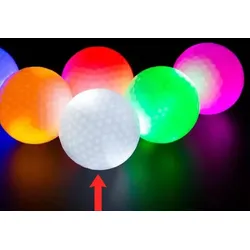 Glower Nacht Golfball weiss leuchtend 2er Pack