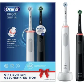 Oral-B Pro 3 3900 weiß + 2. Handstück Black-White Edition